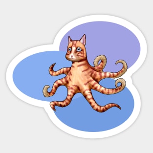 Octopus-sy Cat Sticker